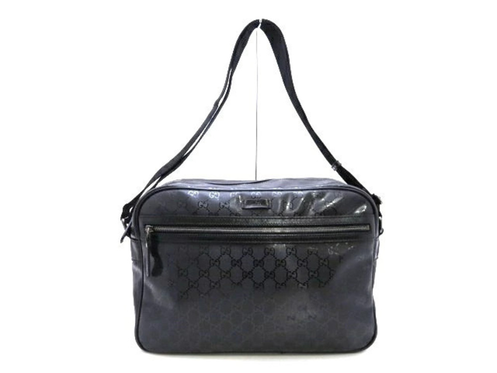 Gucci GG Imprime Shoulder Bag Black Calfskin